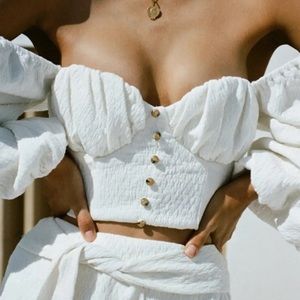 Sabo Skirt Naila Corset Style Peasant Top